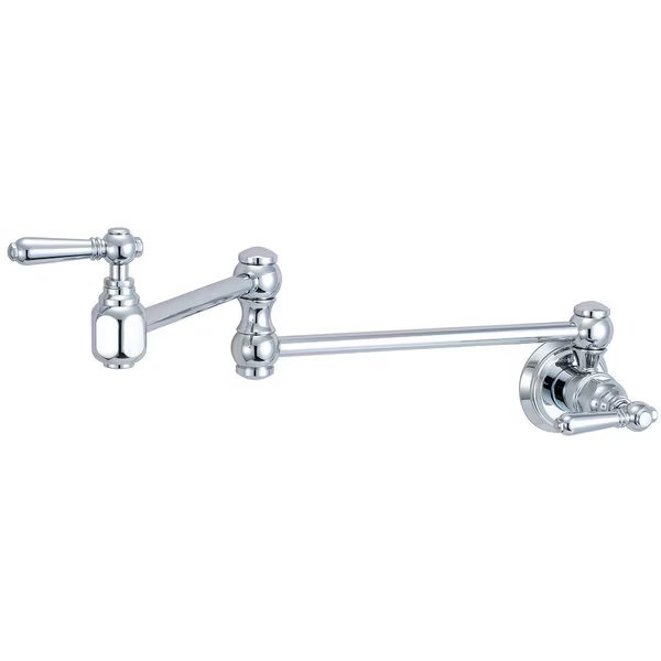 Wall Mount Pot Filler, NPT, Potfiller, Polished Chrome, Number of Holes: 1 Hole, Pioneer Faucets, Mfr#: 2AM600